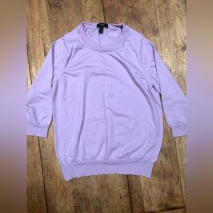 JCrew purple 3/4 sleeve sweater